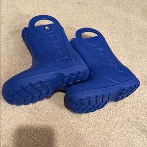 CROCS Kids Vibrant Blue Rain Boots